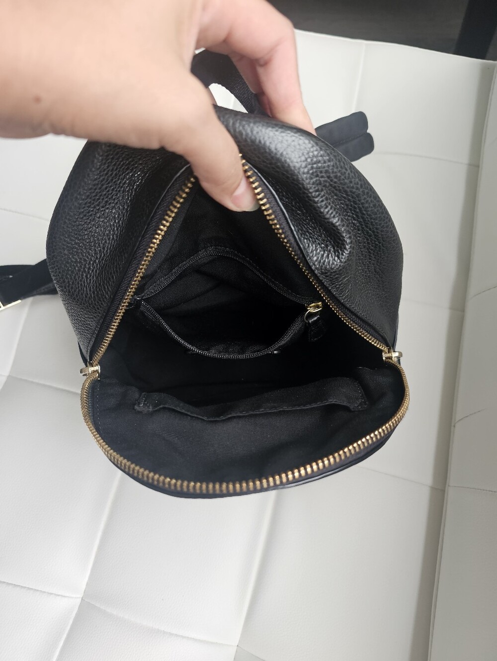 Authentic COACH Black Pebbled Leather Mini Backpack - Gold Hardware - Picture 8 of 15